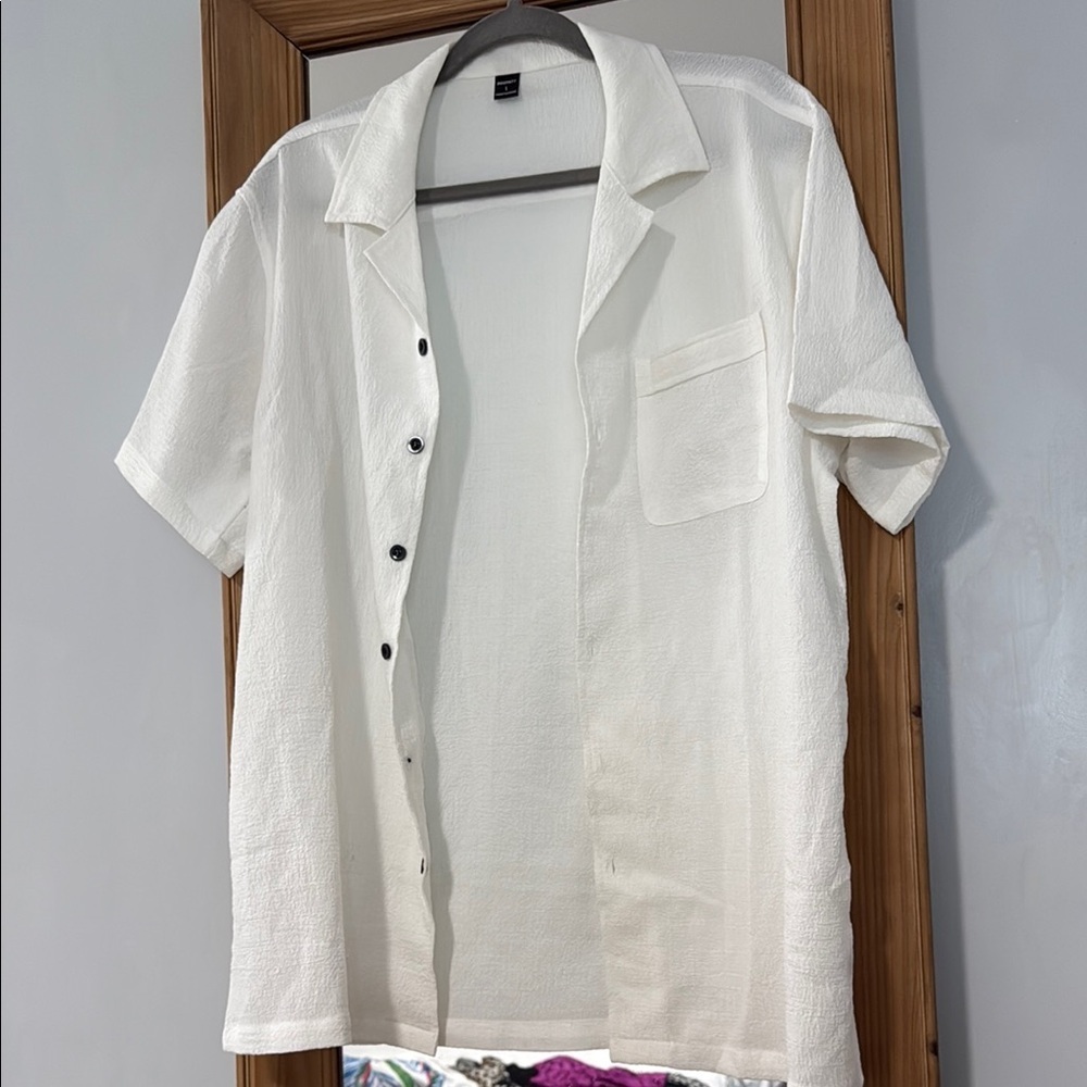 Men's White Short Sleeve Shirt NWNT